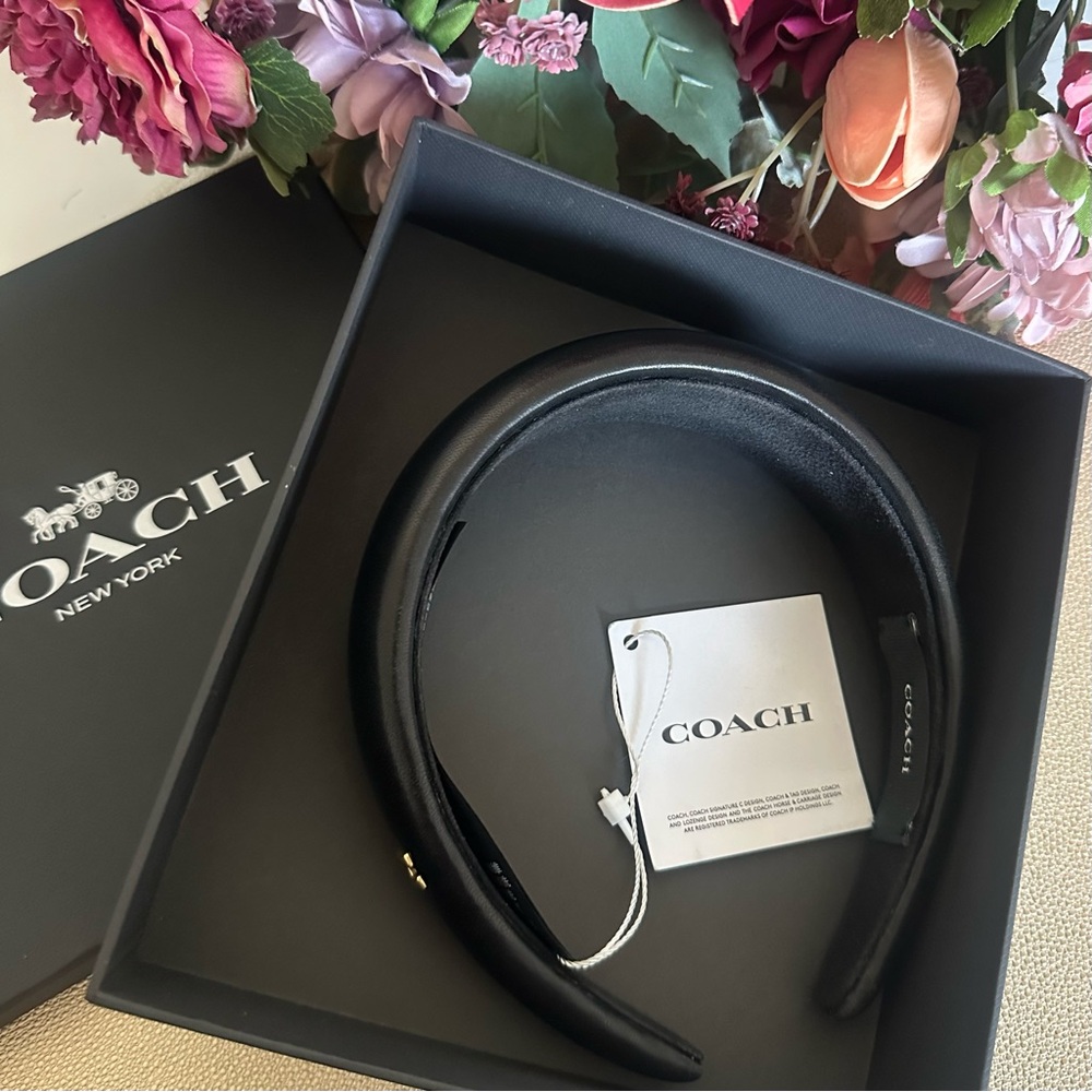 NEW IN BOX Coach Leather Headband - Picture 13 of 13